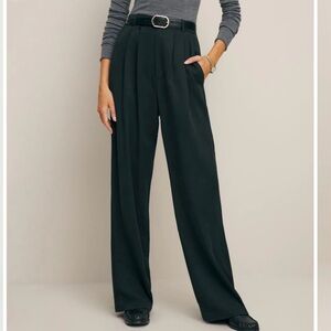 tailored reformation mason pant in black